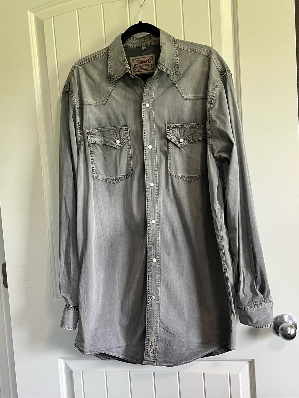Rafter C Pearl Snap Western Shirt Large Tall Cavendars Rodeo Cowboy Pro Flex 45